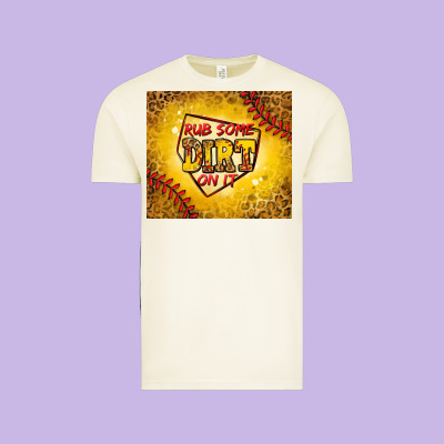 Rub Some Dirt On It Softball Vintage Tee Designed By Jasminsmagicworld