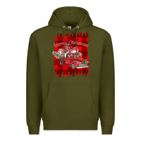 Army Green Merry Christmas Y'all Truck Premium Hoodie - Bettercallsaul