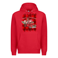 Red Merry Christmas Y'all Truck Premium Hoodie - Bettercallsaul