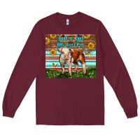 Burgundy Just A Girl Who Loves Pig Long Sleeve Tee - LillyAllenDesigns