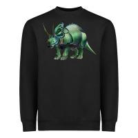 Black dinosaur triceratops Heavyweight Sweatshirt - Artiststas