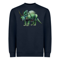 Navy dinosaur triceratops Heavyweight Sweatshirt - Artiststas