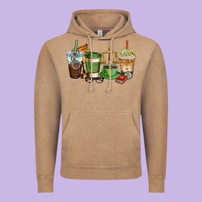 Lawyer Coffee Cups Vintage Hoodie Designed By Adodesignshop