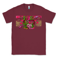 Burgundy Stuck On You Classic Tee - CowhideDigitalArt