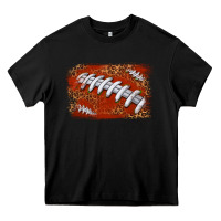 Black American football background Heavy Core Tee - texasbilliewilder