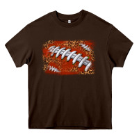 Chocolate Brown American football background Heavy Core Tee - texasbilliewilder