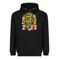Black Happy Easter 2023 Heavyweight Hoodie - LillyAllenDesigns
