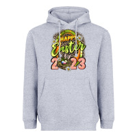 Heather Grey Happy Easter 2023 Heavyweight Hoodie - LillyAllenDesigns