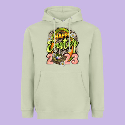 Happy Easter 2023 Heavyweight Hoodie Designed By Lillyallendesigns
