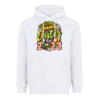 White Happy Easter 2023 Heavyweight Hoodie - LillyAllenDesigns