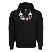 Black forgiven christian angel wings Zipper Hoodie - MaliasSmallBusiness