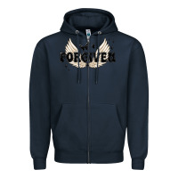 Navy forgiven christian angel wings Zipper Hoodie - MaliasSmallBusiness