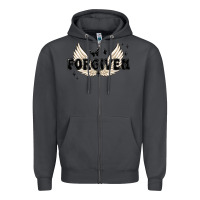 Smoke forgiven christian angel wings Zipper Hoodie - MaliasSmallBusiness