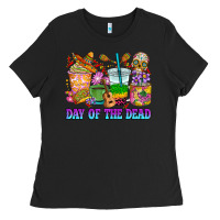 Black Day of the dead coffee cups Ladies Tee - RanaPortraitStore