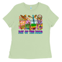 Matcha Day of the dead coffee cups Ladies Tee - RanaPortraitStore
