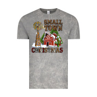Cloud Rock small town christmas with barn and cactus Vintage Tee - AdoDesignShop