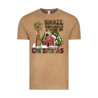 Vintage Camel small town christmas with barn and cactus Vintage Tee - AdoDesignShop
