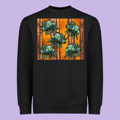 Dinosaur Triceratops Heavyweight Sweatshirt Designed By Artiststas