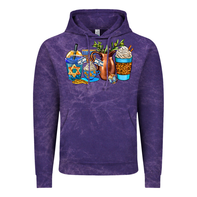 Hannukah Coffee Cups Vintage Hoodie by AdoDesignShop | Teevron