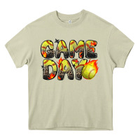 Mossy game day softball leopard Heavy Core Tee - Zillion Design Studio