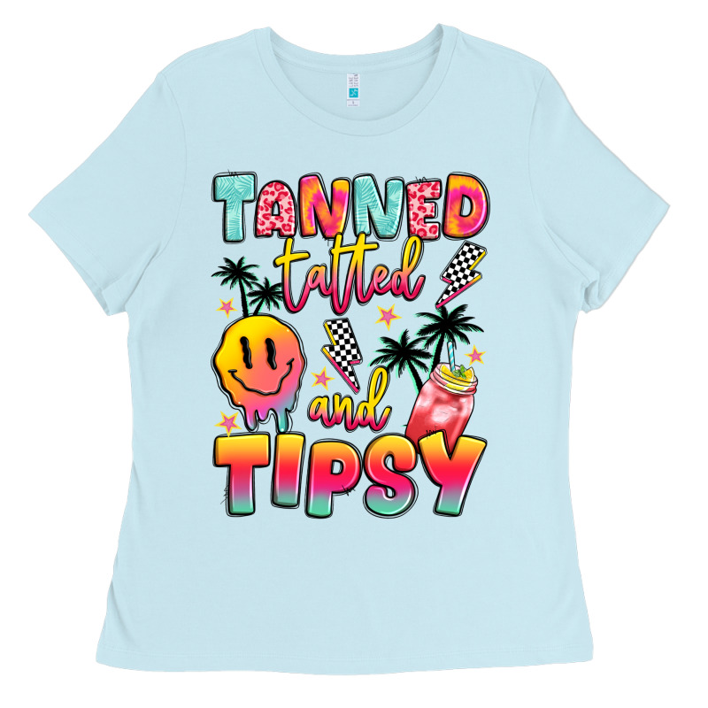 Tanned Tattled And Tipsy Ladies Tee by JahusDesignShop | Teevron