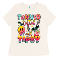 Bone tanned tattled and tipsy Ladies Tee - JahusDesignShop