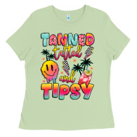 Matcha tanned tattled and tipsy Ladies Tee - JahusDesignShop