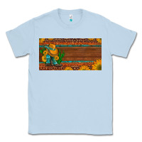 Dusty Blue custom cowboy boots sunflowers and cactus license plate Classic Tee - Artiststas