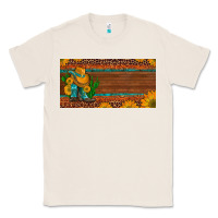 Natural custom cowboy boots sunflowers and cactus license plate Classic Tee - Artiststas