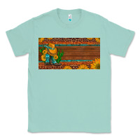 Seafoam custom cowboy boots sunflowers and cactus license plate Classic Tee - Artiststas