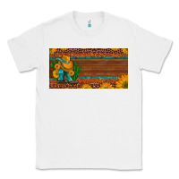 White custom cowboy boots sunflowers and cactus license plate Classic Tee - Artiststas
