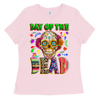 Bubblegum Pink Day of the dead Ladies Tee - RanaPortraitStore