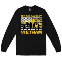 Black 1st air cavalry vietnam veteran Long Sleeve Tee - Jasminsmagicworld