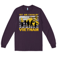 Plum 1st air cavalry vietnam veteran Long Sleeve Tee - Jasminsmagicworld
