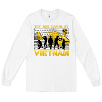 White 1st air cavalry vietnam veteran Long Sleeve Tee - Jasminsmagicworld