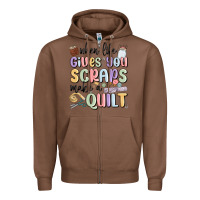 Chestnut when life gives you scraps make a quilt Zipper Hoodie - MaliasSmallBusiness