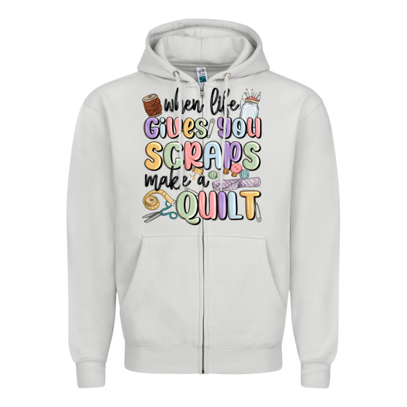 When Life Gives You Scraps Make A Quilt Zipper Hoodie by MaliasSmallBusiness | Teevron