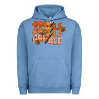 Pigment Pebble Blue gobble gobble gobble Urban Hoodie - CowGirlArtShop