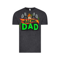 Vintage Black racing dad with racing  equipment Vintage Tee - AdoDesignShop