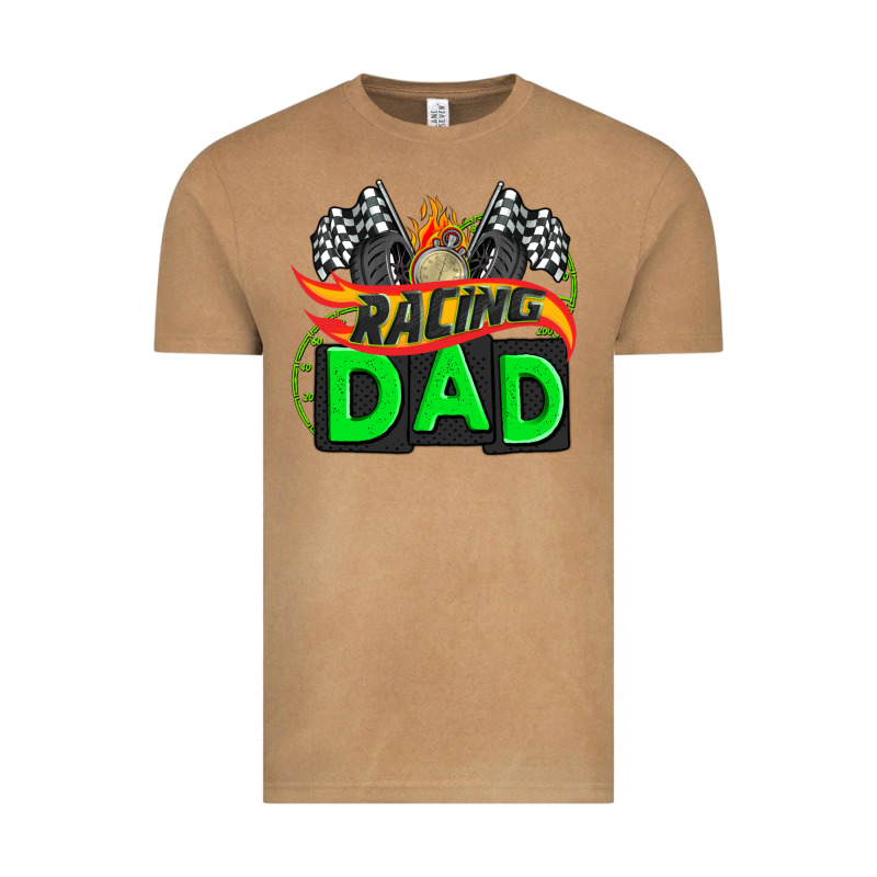 Racing Dad With Racing  Equipment Vintage Tee by AdoDesignShop | Teevron