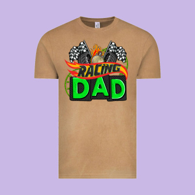 Racing Dad With Racing  Equipment Vintage Tee Designed By Adodesignshop