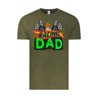 Vintage Olive racing dad with racing  equipment Vintage Tee - AdoDesignShop