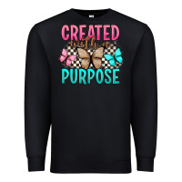Black created with a purpose Premium Sweatshirt - Artiststas