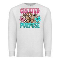 Oatmeal Heather created with a purpose Premium Sweatshirt - Artiststas