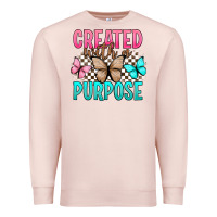 Pale Pink created with a purpose Premium Sweatshirt - Artiststas