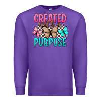 Purple created with a purpose Premium Sweatshirt - Artiststas