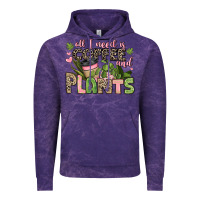 Cloud Purple all i need is coffee and plants Vintage Hoodie - JahusDesignShop