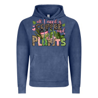 Vintage Denim all i need is coffee and plants Vintage Hoodie - JahusDesignShop