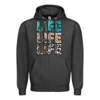 Charcoal Heather wife life wife mom life best Zipper Hoodie - NancyCooperArtShop