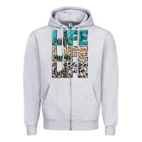 Heather Grey wife life wife mom life best Zipper Hoodie - NancyCooperArtShop